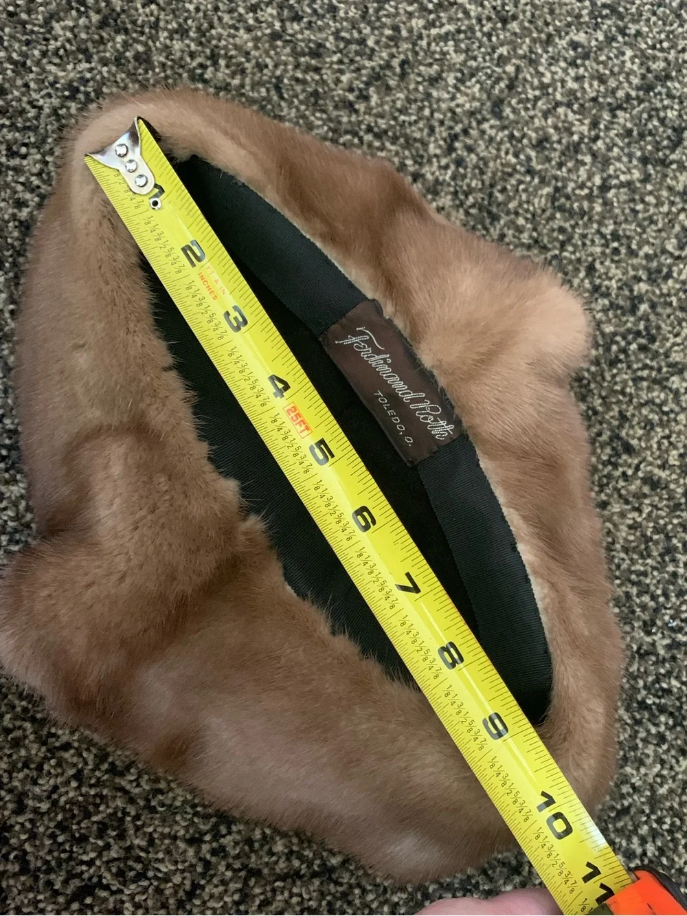 Ferdinand Roth Plush Beige real Fur Bucket Hat see description